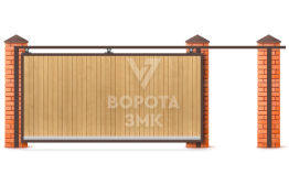 Откатные ворота 2200×3500 с дистанционным управлением ЗМК-7268