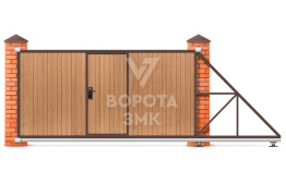Откатные ворота 5500×2800 5,5 м ЗМК-8008