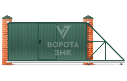 Откатные ворота 2500×3000 из профлиста ЗМК-7793