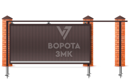 Ворота дачные сдвижные 4000×2000 ЗМК-7310