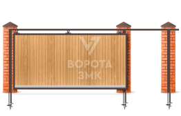 Откатные ворота 2200×3500 с приводом Faac ЗМК-7102
