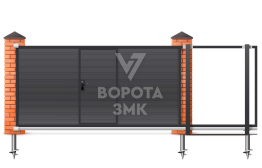 Откатные ворота консольного типа 2500×3000 ЗМК-7149