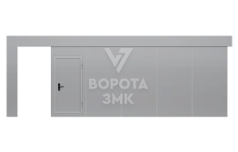 Откатные промышленные ворота 3500×2500 ЗМК-4961
