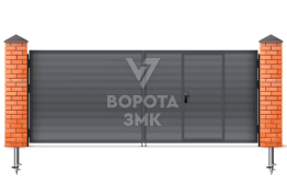 Ворота алюминиевые распашные Алютех 2500×1750 ЗМК-4716