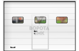 Ворота подъемные с дверью для автосервиса 2250×3000 ЗМК-3522